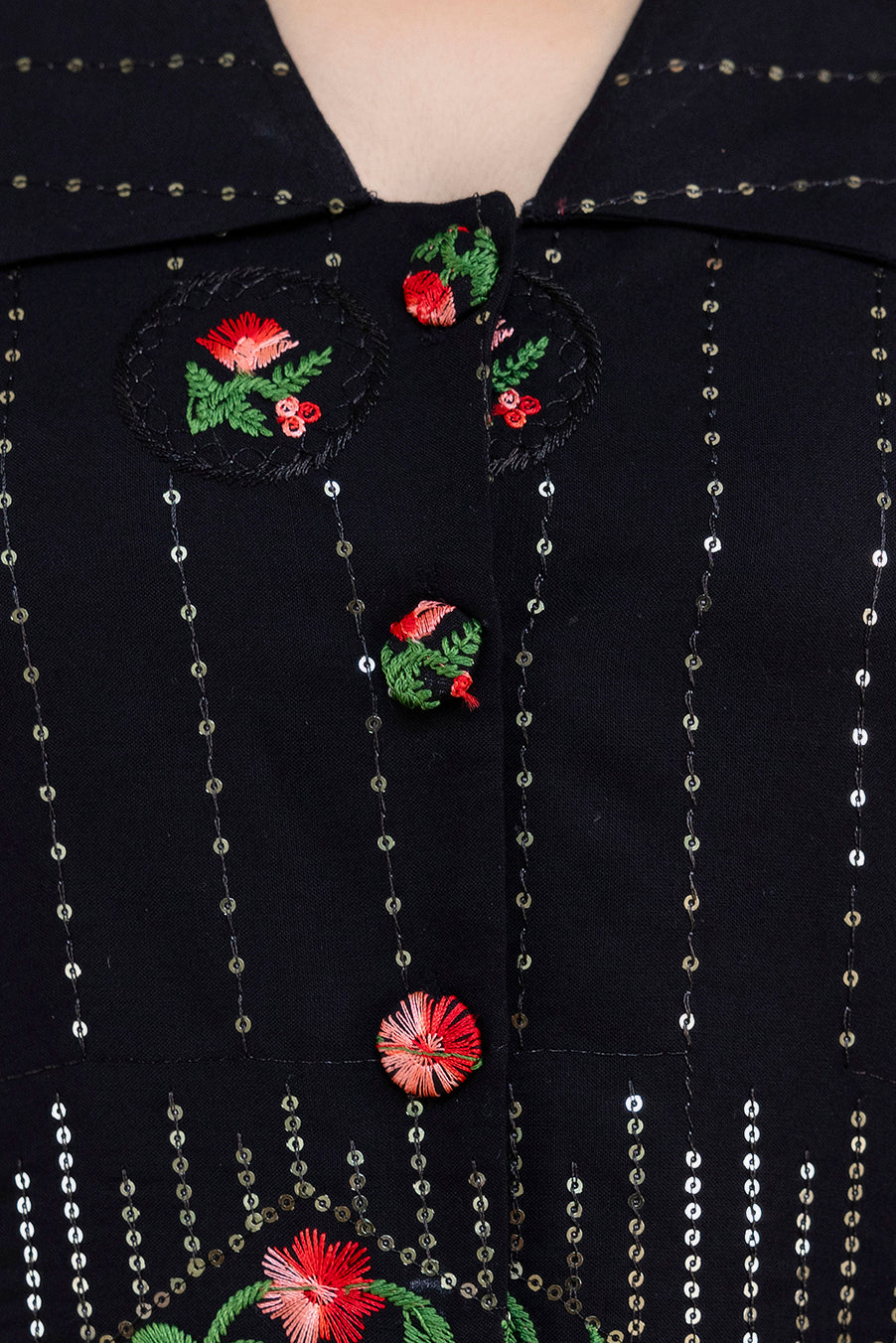 "Raag White Floral Embroidered Co-ord Set"