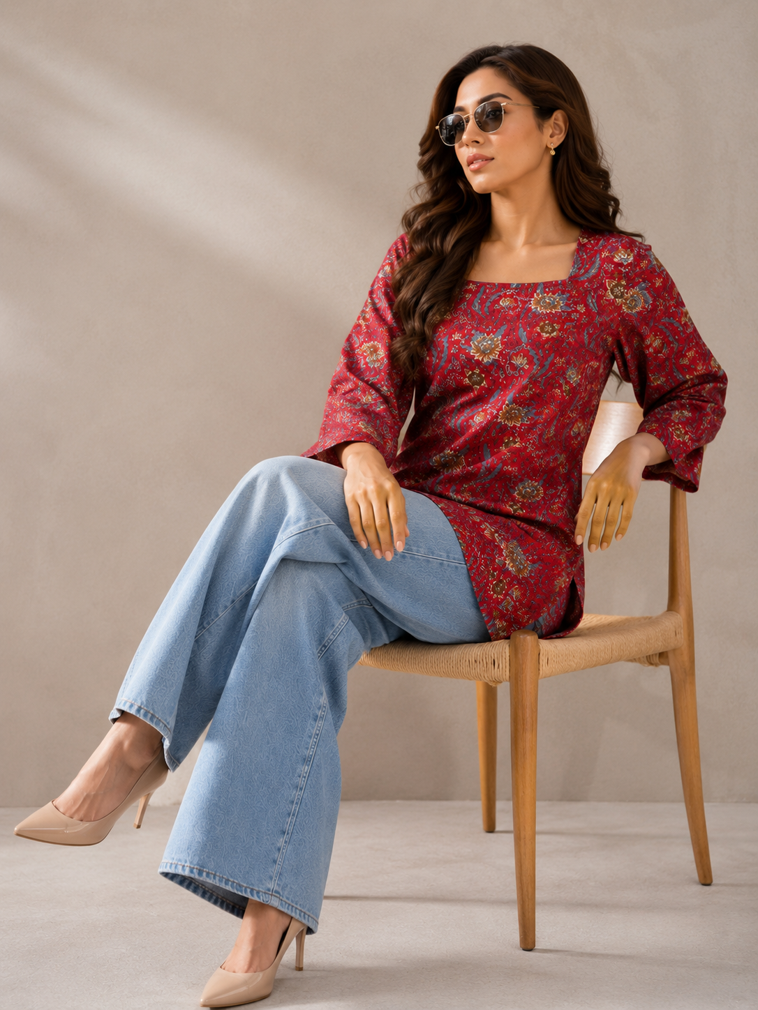 square neck kurti