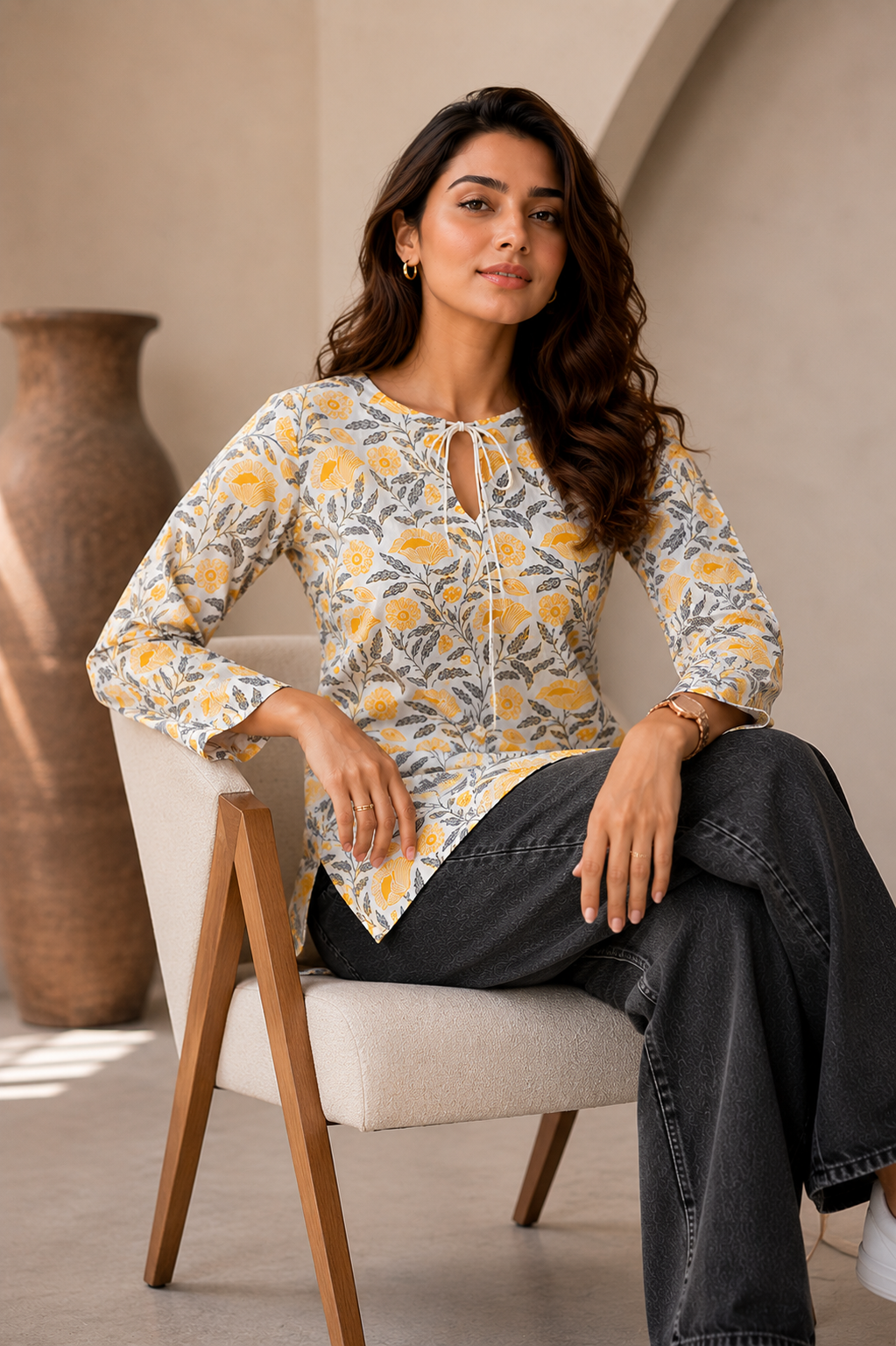 floral kurti for women