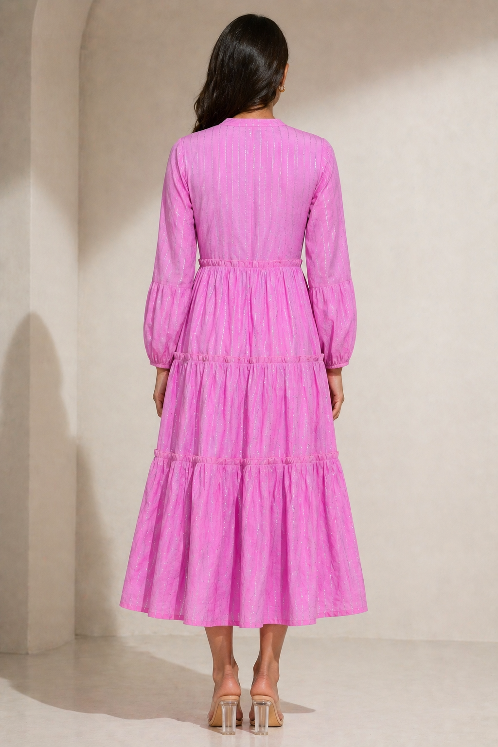 full sleeve midi dress women