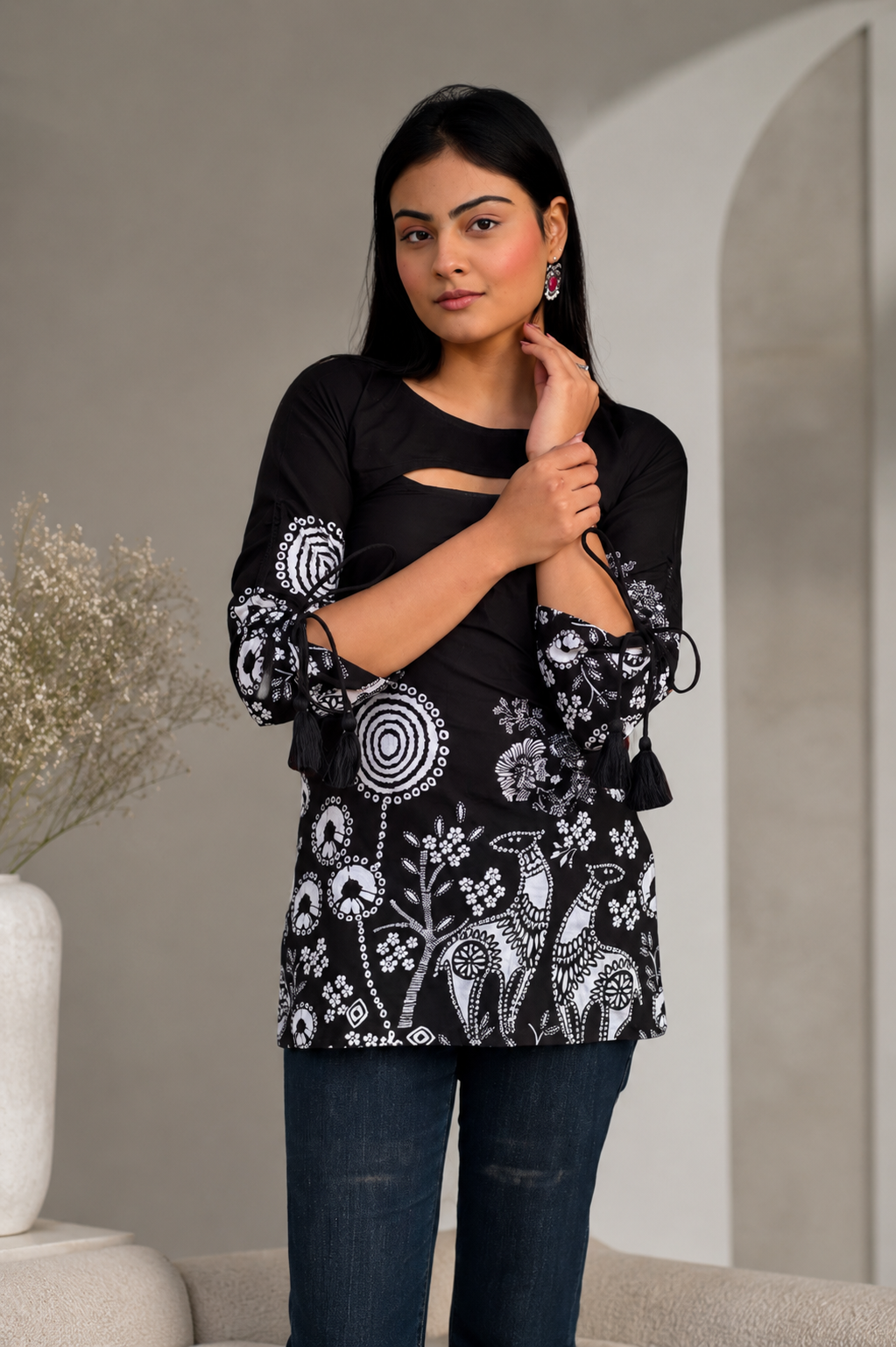 black western top women