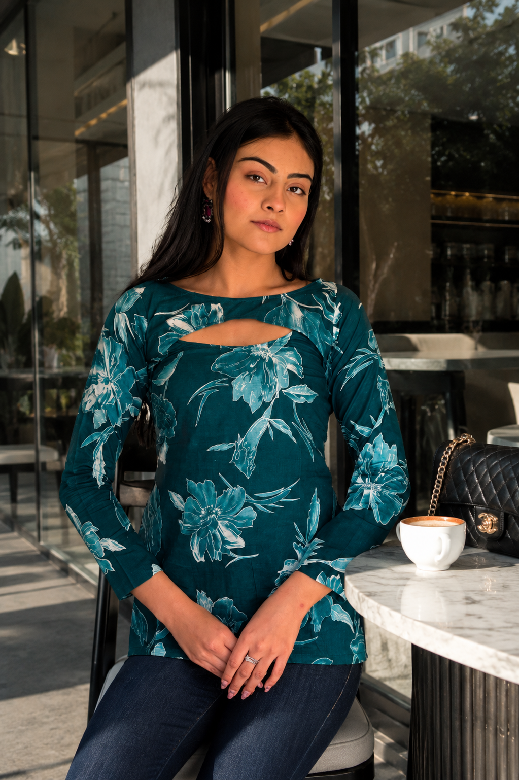 stylish floral top women