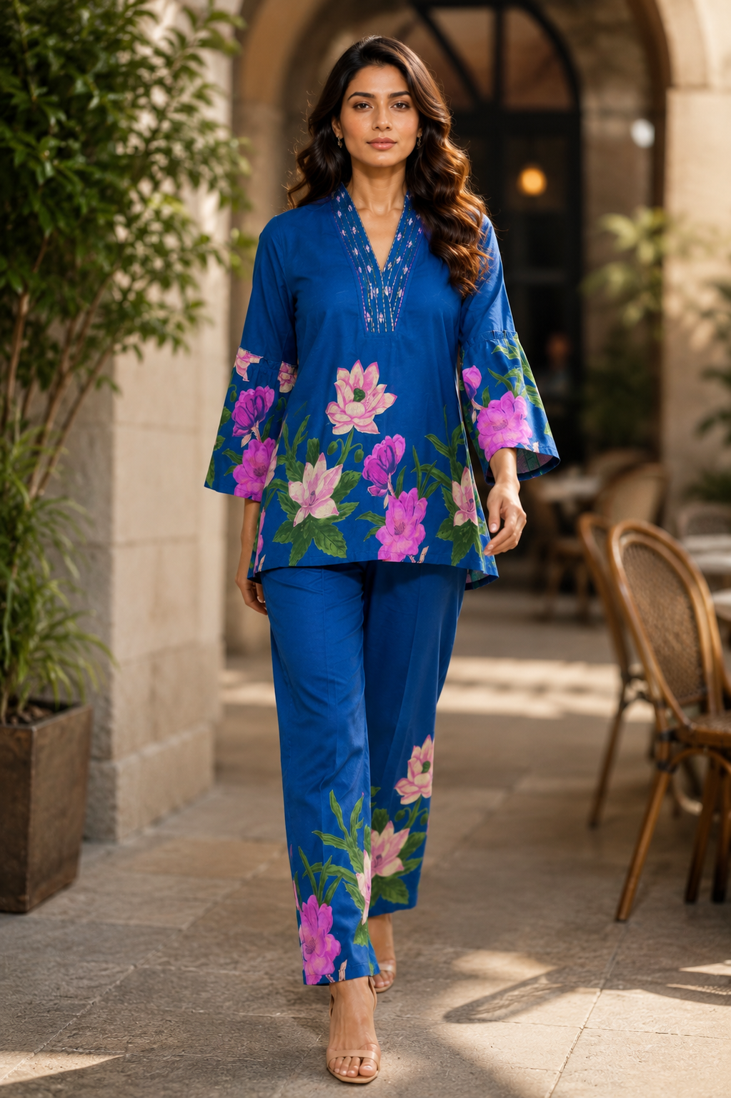 top and pant set women