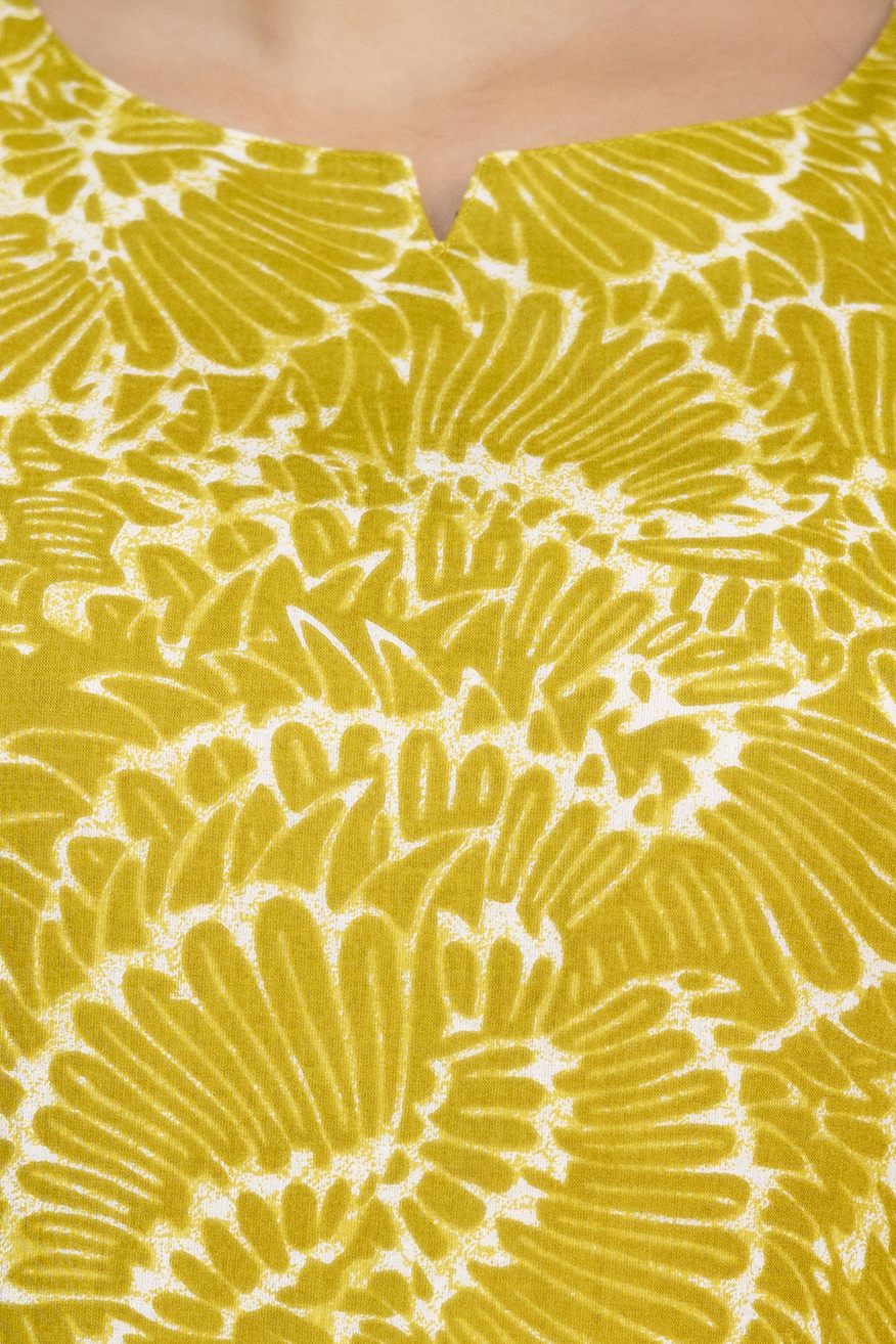 "Vidhi Marigold Yellow Printed Cotton Co-ord Set"