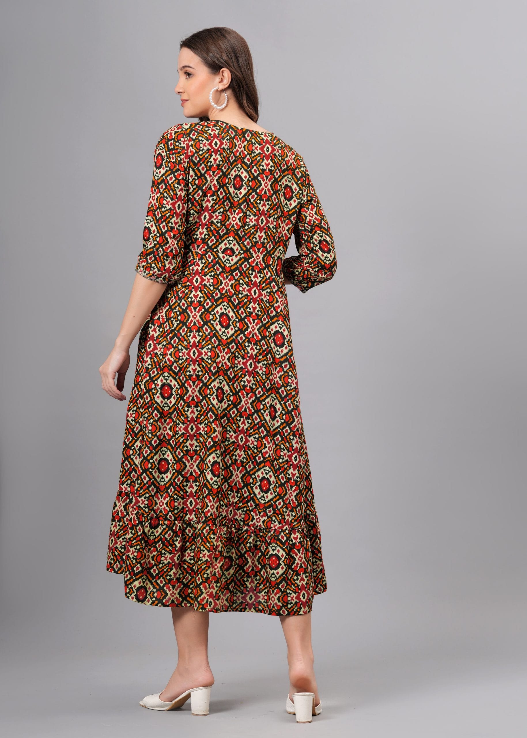 Ivaya Multicolor Cotton Anarkali Kurti for Women by Vaaki Traditional Wear