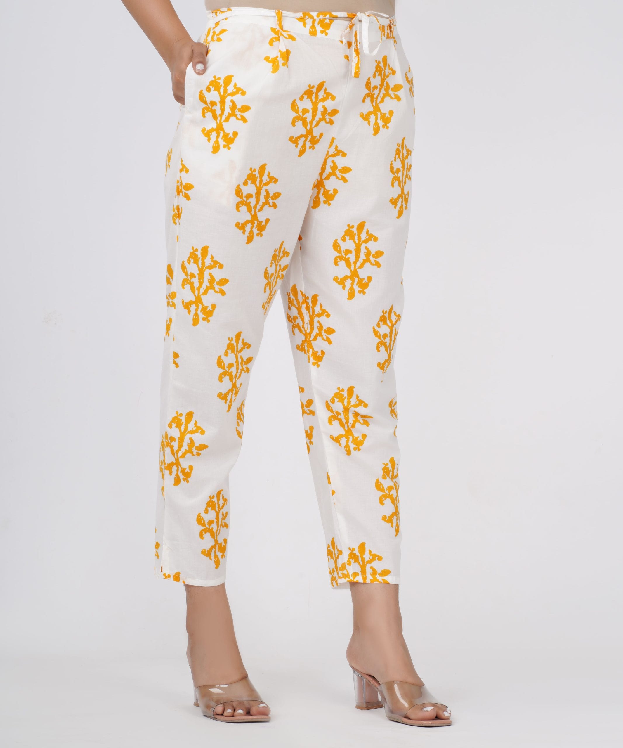 "Amara Yellow Anarkali Kurti with Pant & Dupatta Set"