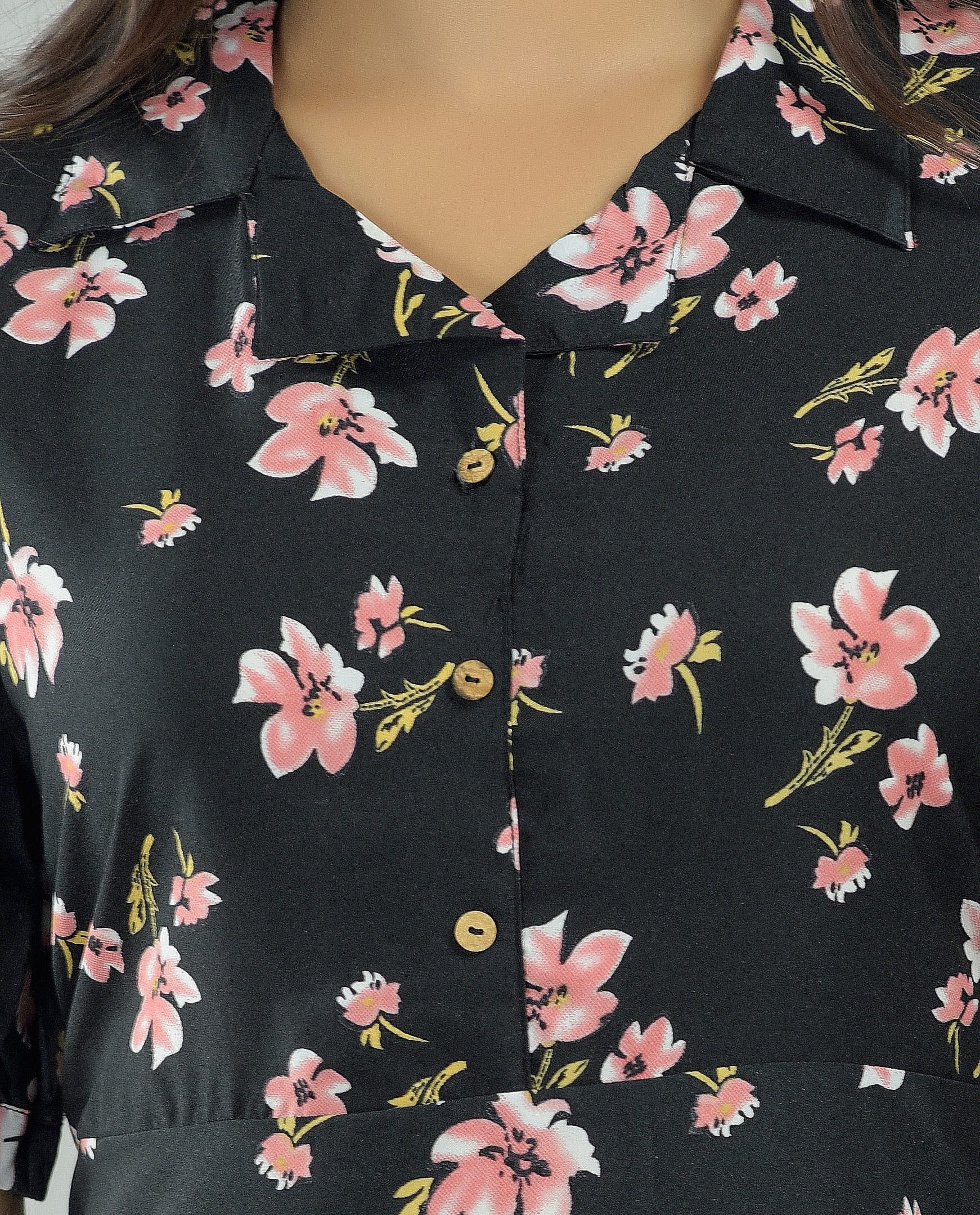 Aurelia Black Floral Maxi Dress - View 3