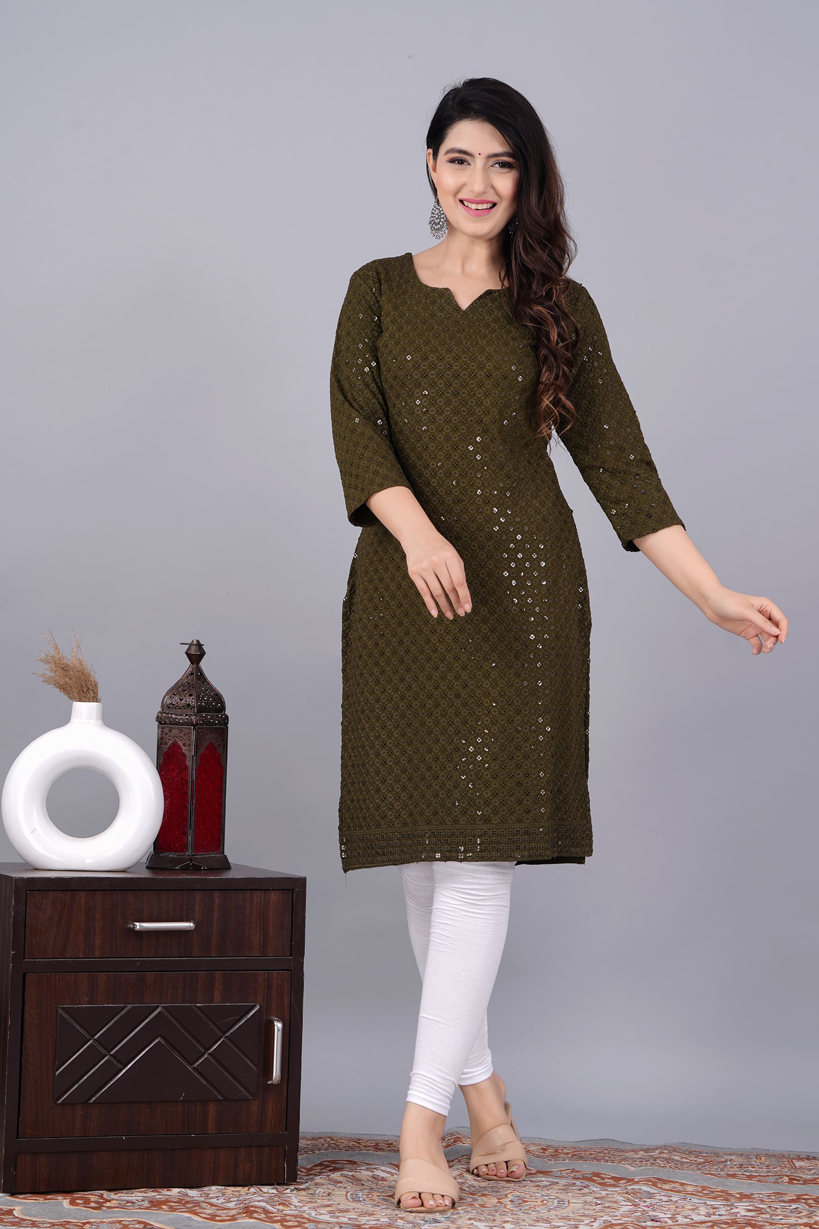 Simple Cotton Kurtis by Vaaki