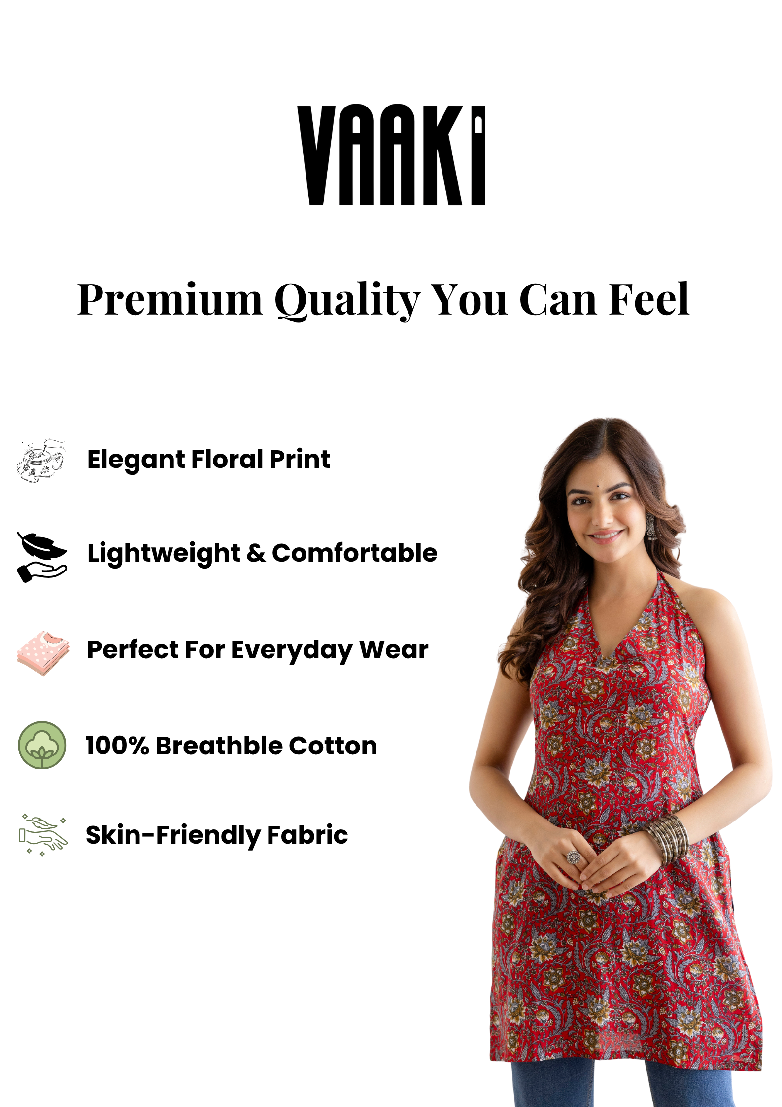 Mohini Red Halter-Neck Corset Kurti