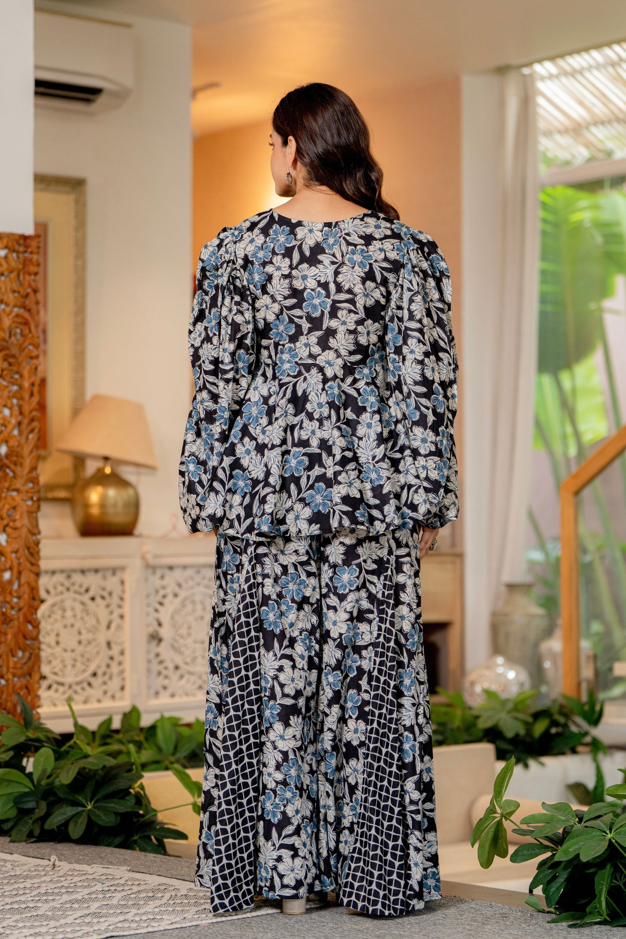 Draksha Black Printed Premium Cotton Co-ord Set
