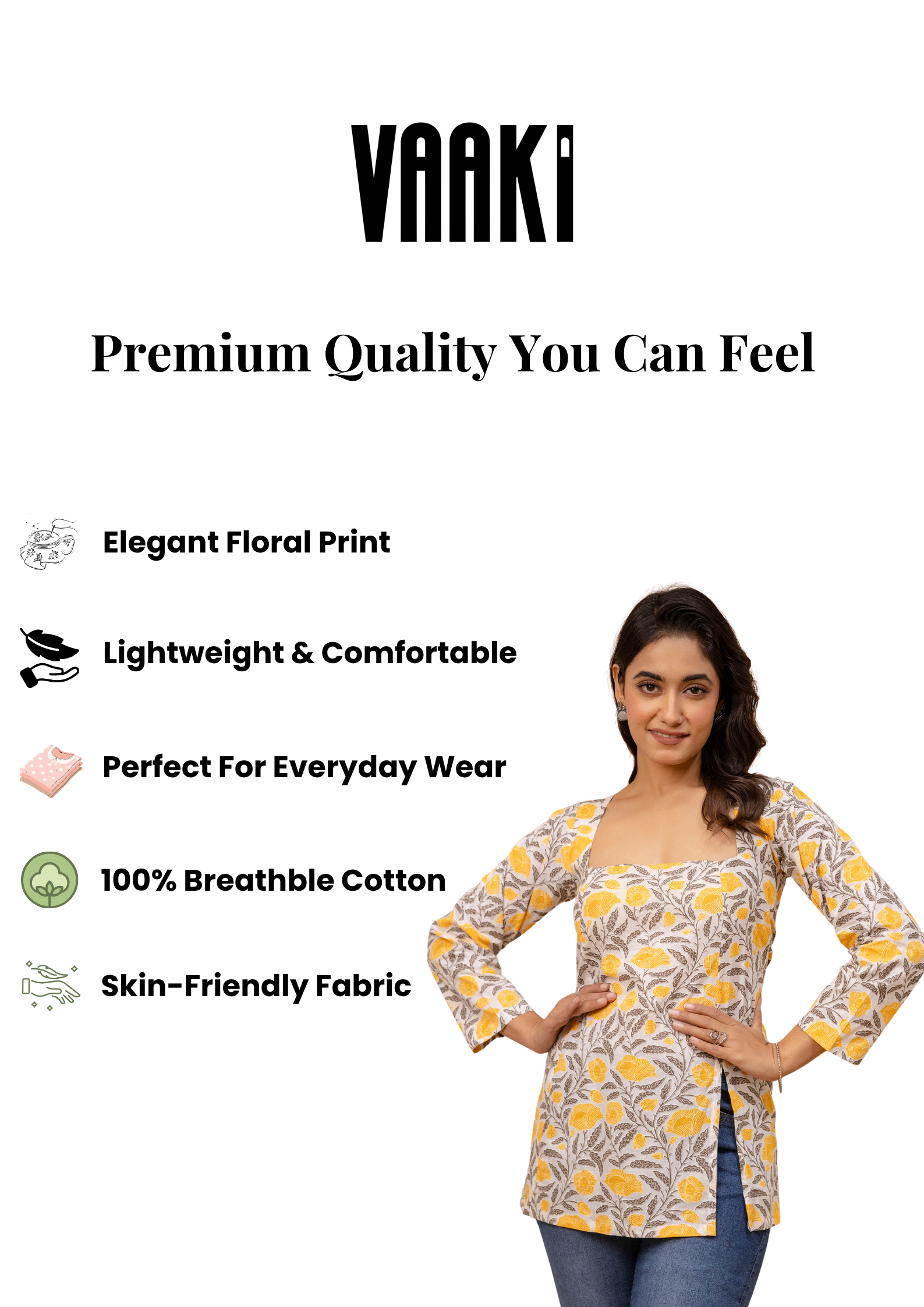 Mohini Yellow Floral Back-Tie Corset Kurti