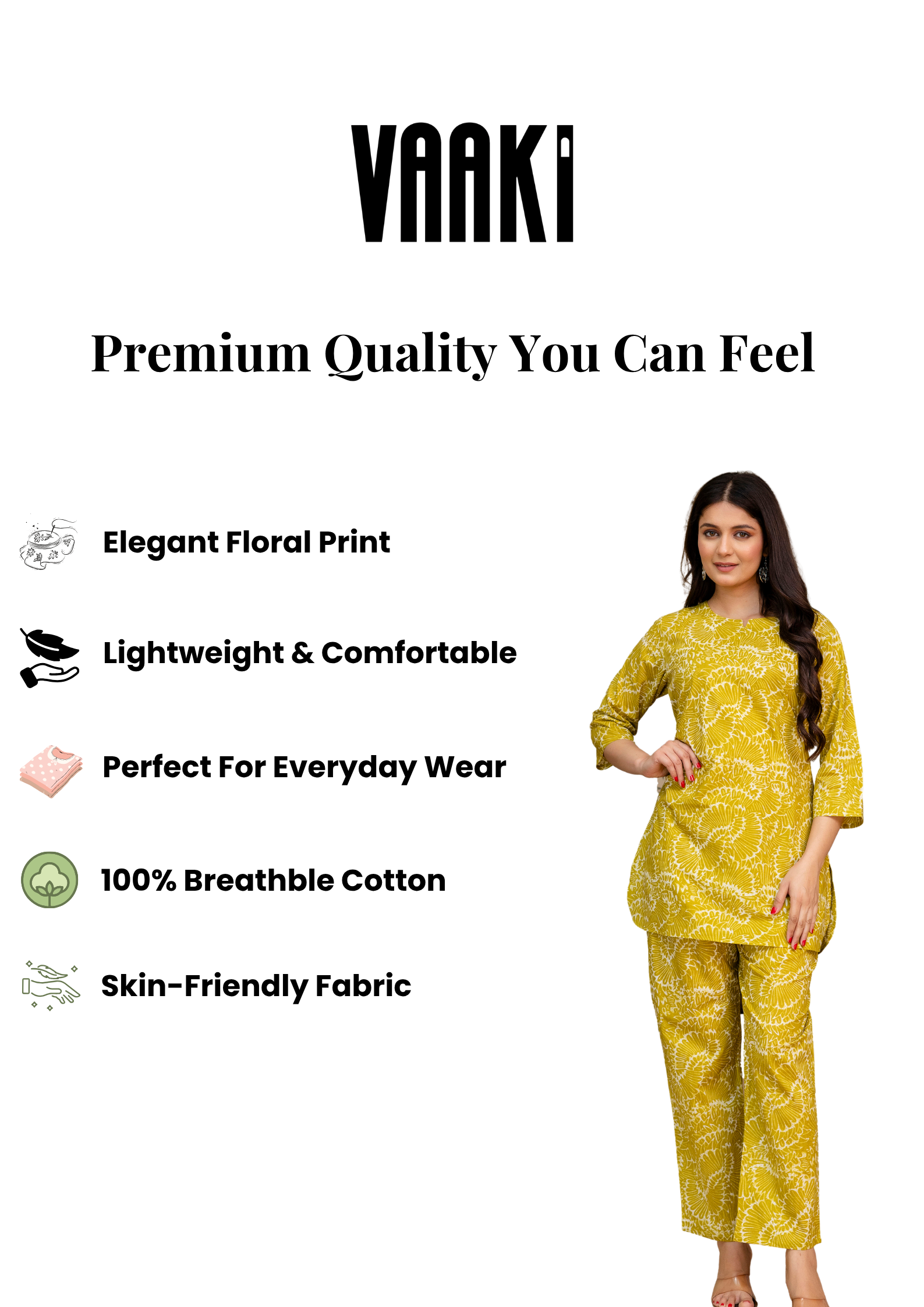 Vidhi Misty Blue Printed Cotton Co-ord Set