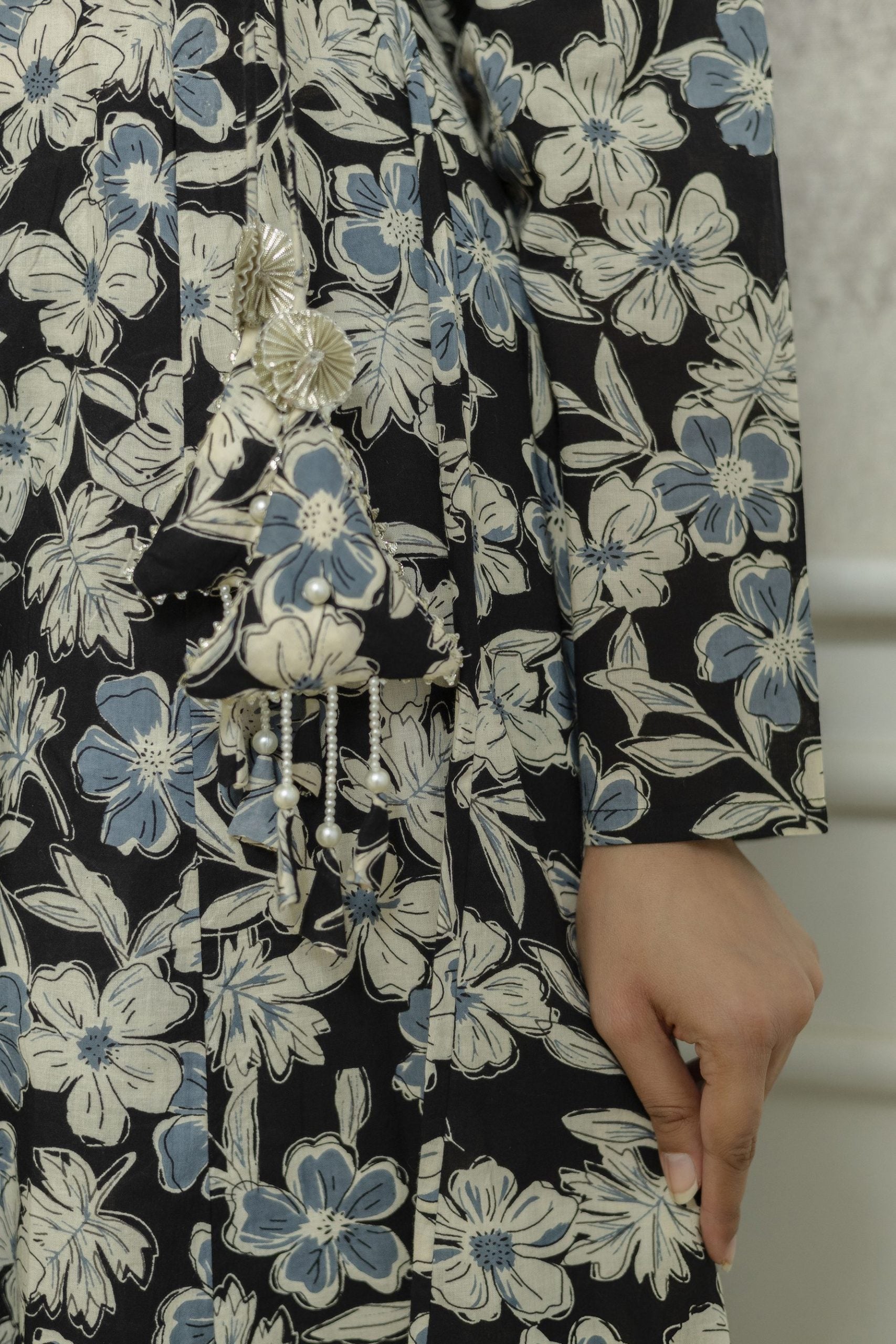 "Vibrant Yellow Kurta Set with Geometric Patterns and Matching Dupatta - Vaaki 9"