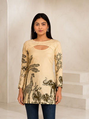 Sakhi Detachable Sleeves Short Kurti