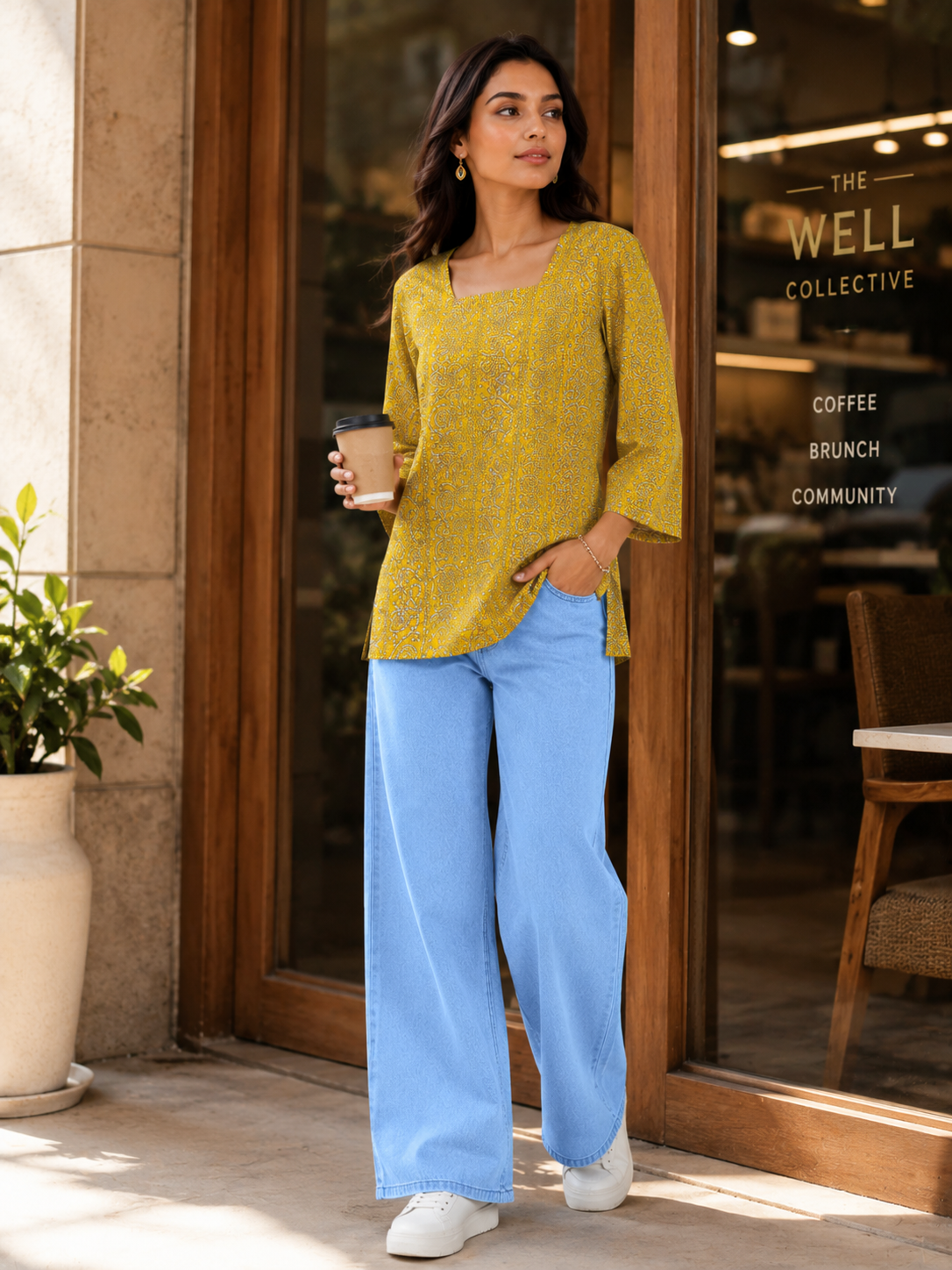 square neck kurti