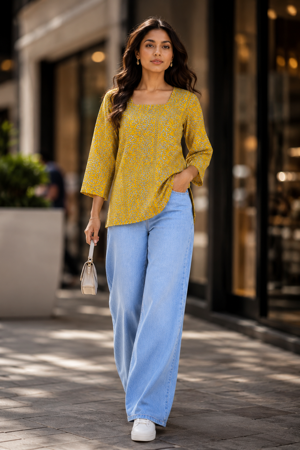 mustard yellow kurti