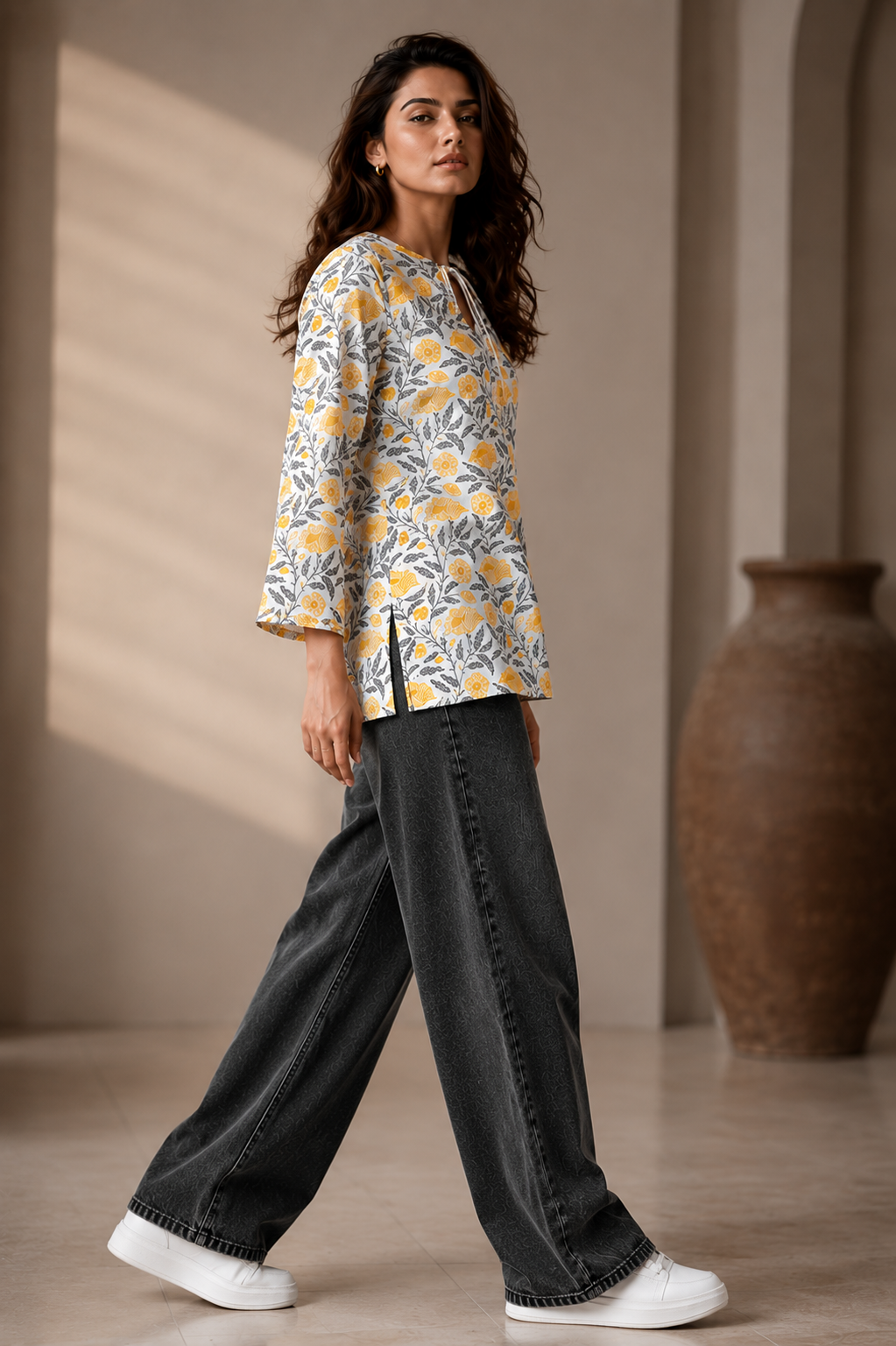 white cotton kurti
