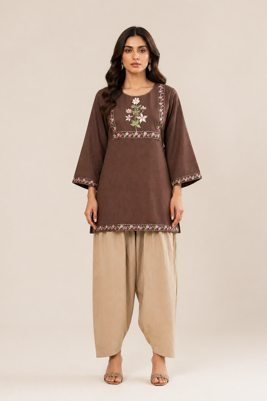 embroidered kurta set women