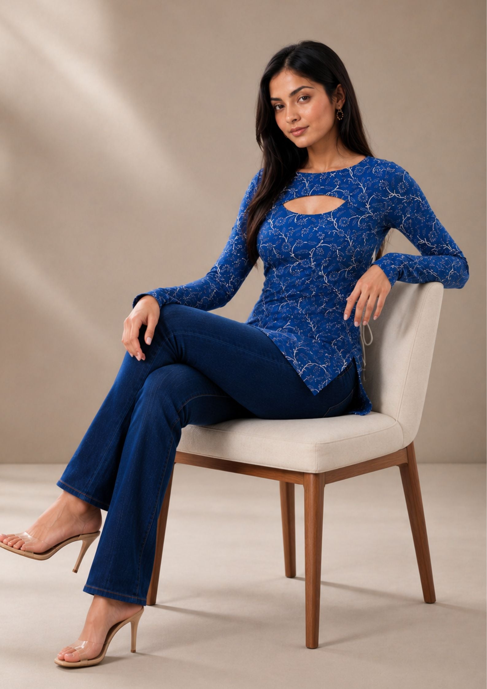 stylish blue top women
