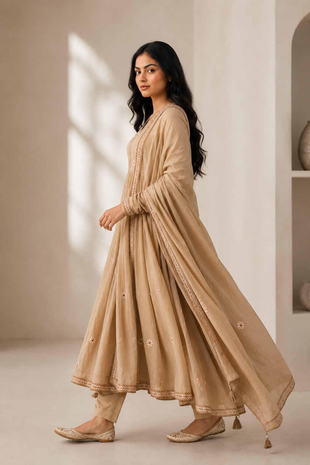 embroidered kurta pant set