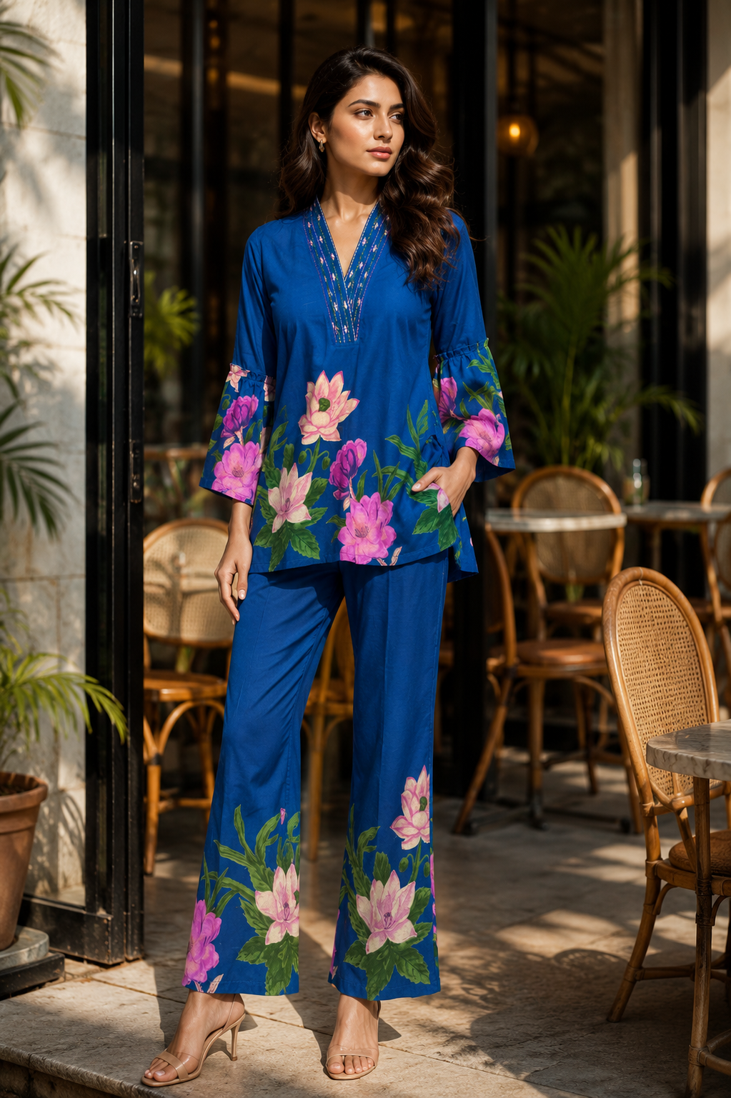 printed co ord set women