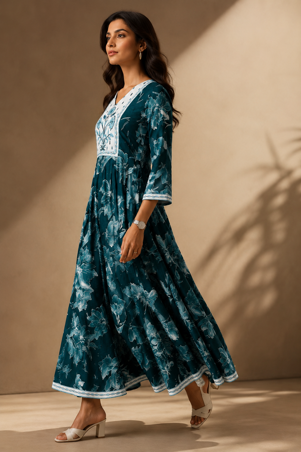 floral cotton dress women