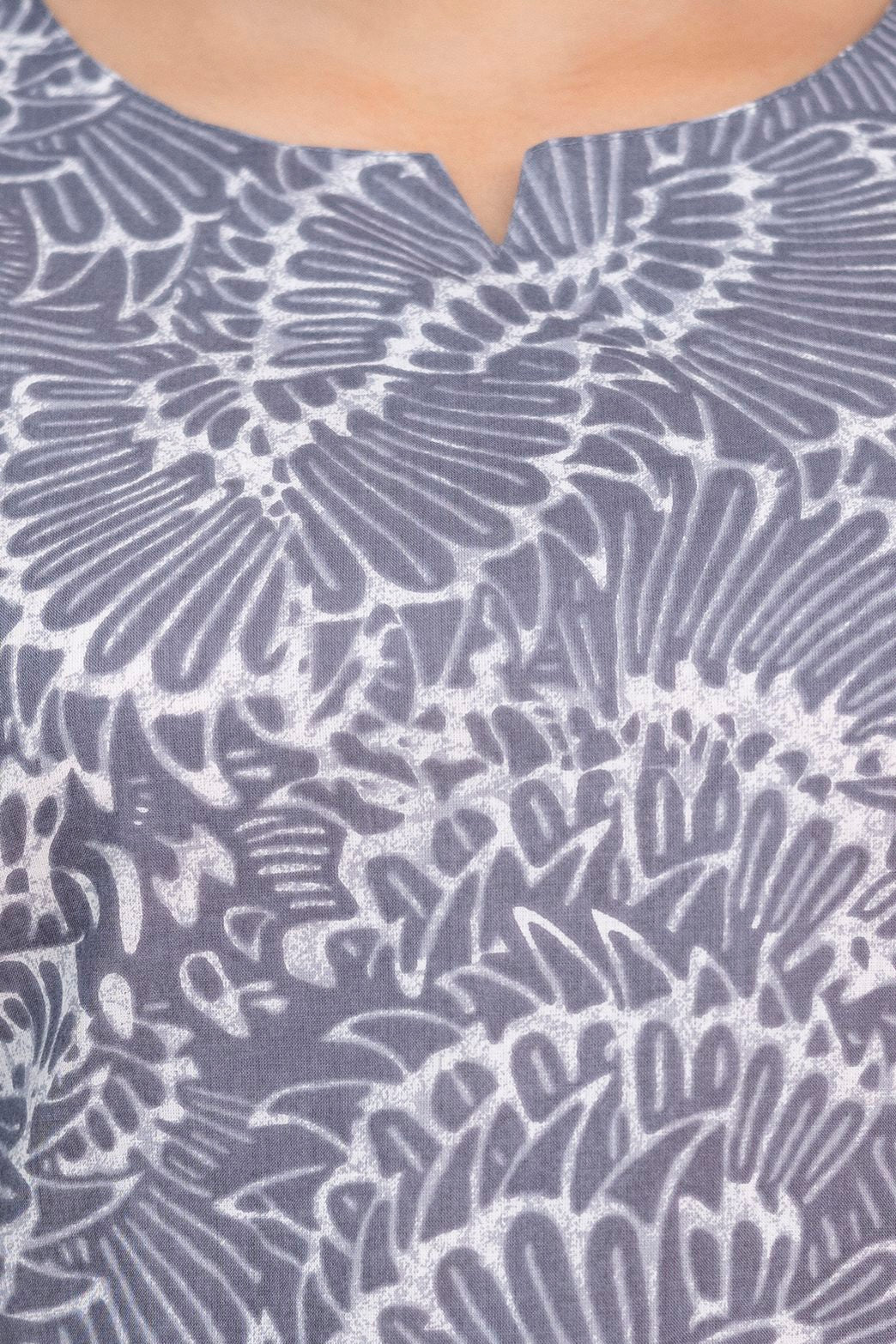 "Vidhi Misty Blue Printed Cotton Co-ord Set"