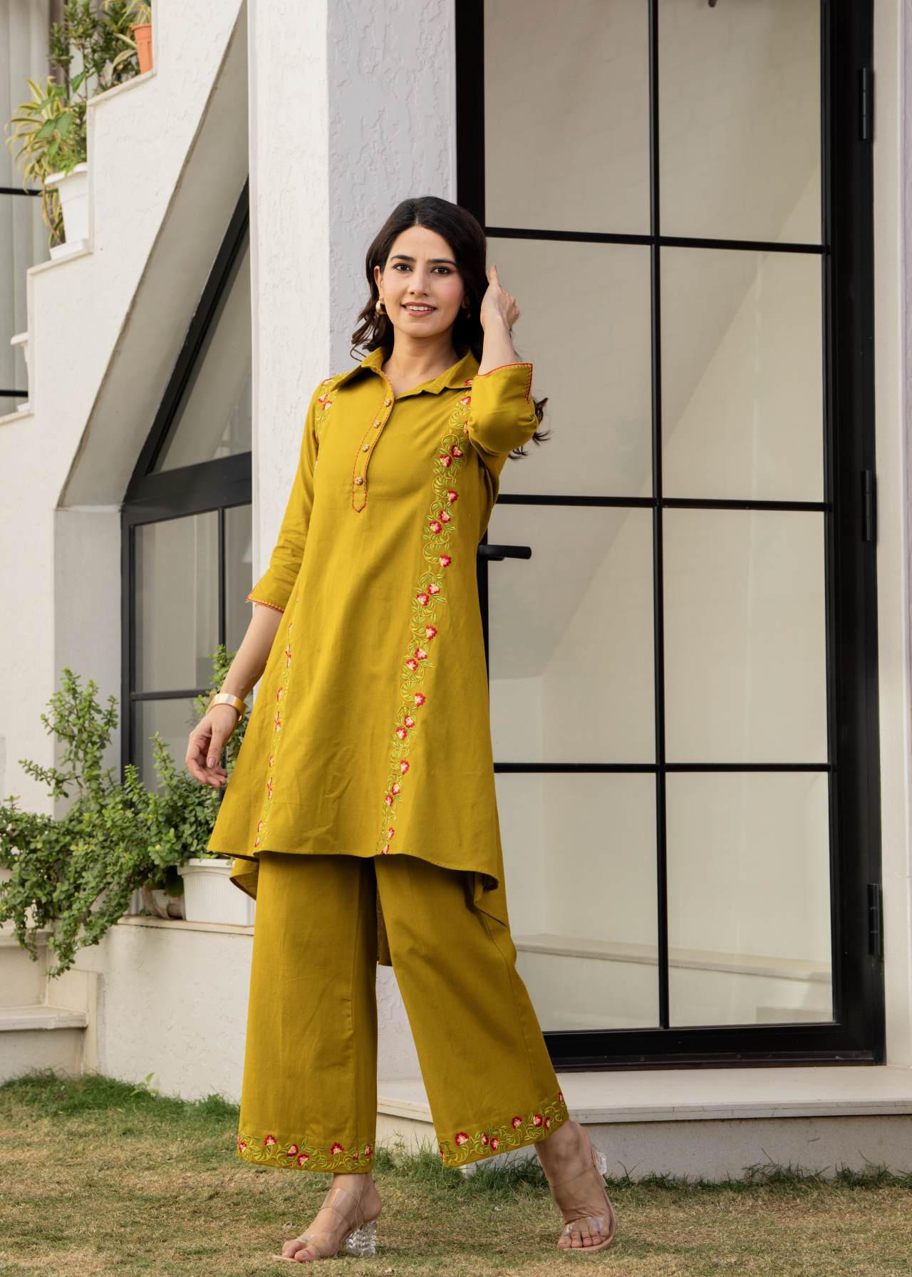 Embroidered Designer Cotton Co-ord Sets Online