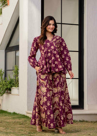 Draksha Wine Printed Premium Cotton Co-ord Set