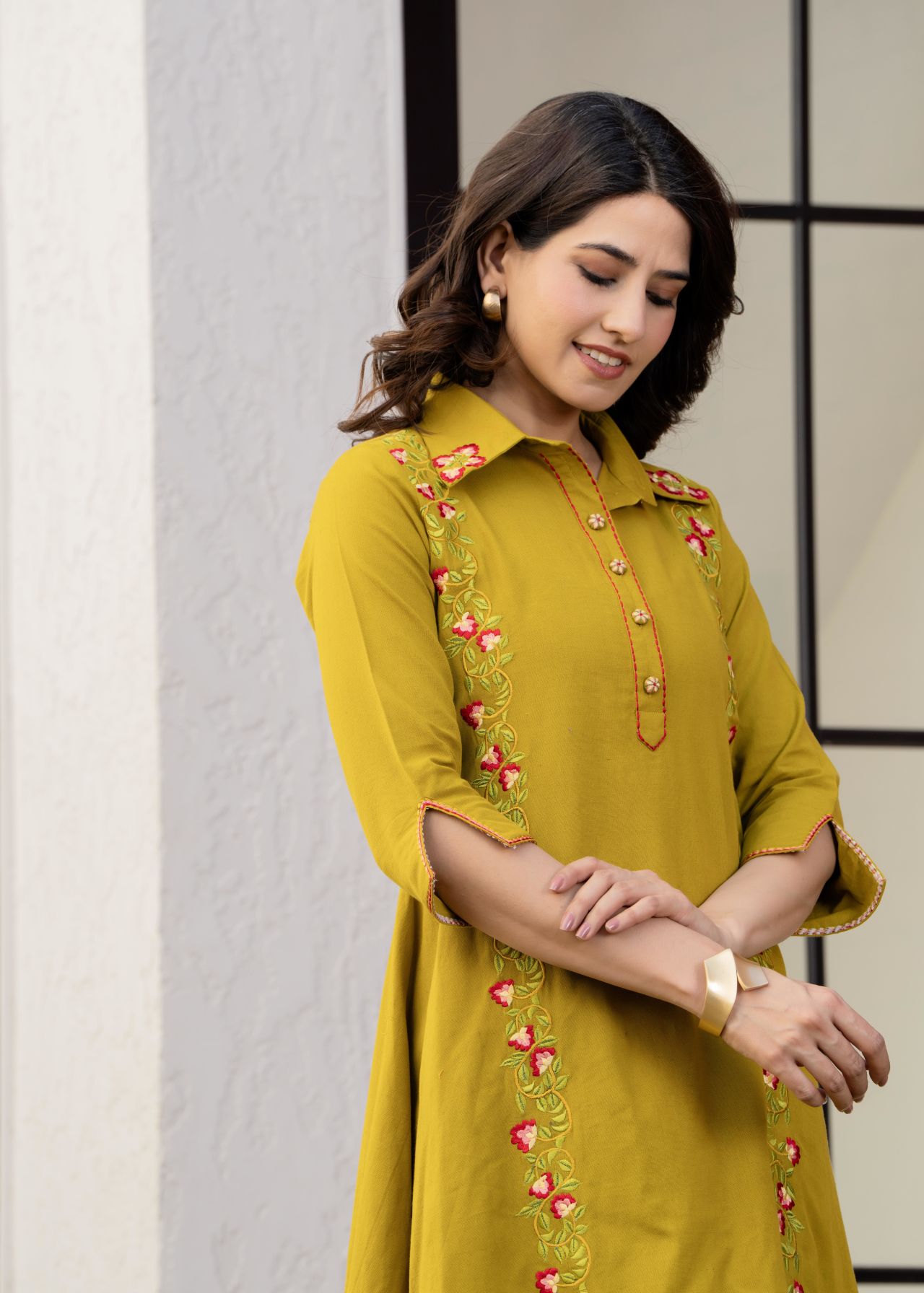 "Embroidered Designer Cotton Co-ord Sets Online"