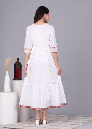 Aabha White Anarkali Kurta