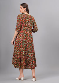 Ivaya Multicolor Cotton Anarkali Kurti