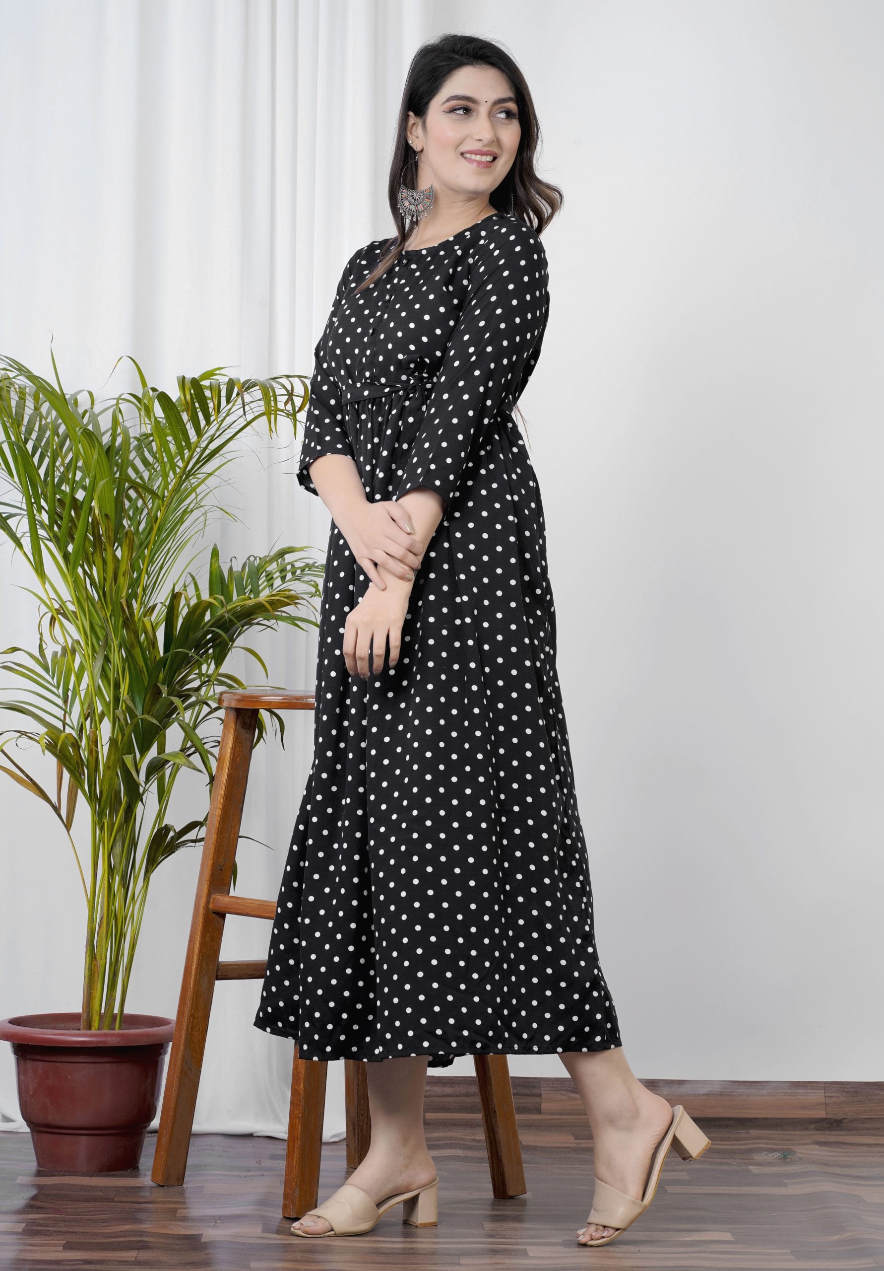 Avira Black Belted Anarkali Kurti - View 5