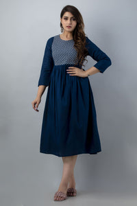 Mithya Teal Blue Anarkali Flared Kurta