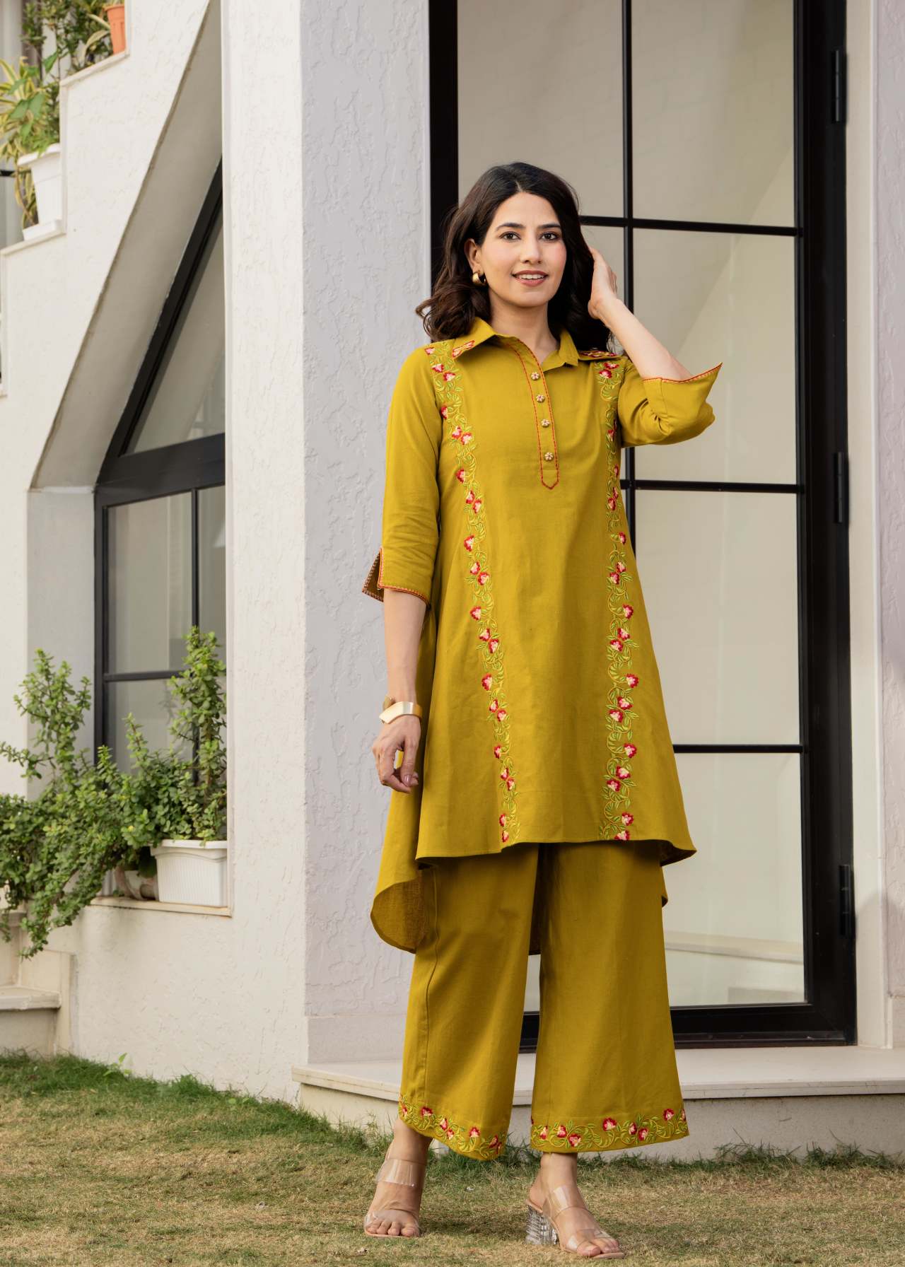 Embroidered Designer Cotton Co-ord Sets Online